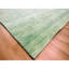Tapis oriental noué à la main 9 pi 4 po x 12 pi 4 po de style moderne vert uni sans bordure en pure laine