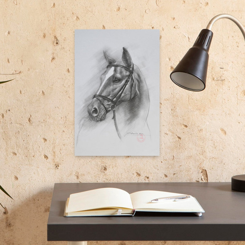 «Elegant Horse Portrait», reproduction d'art murale cheval contemporain, 18" H x 12" W