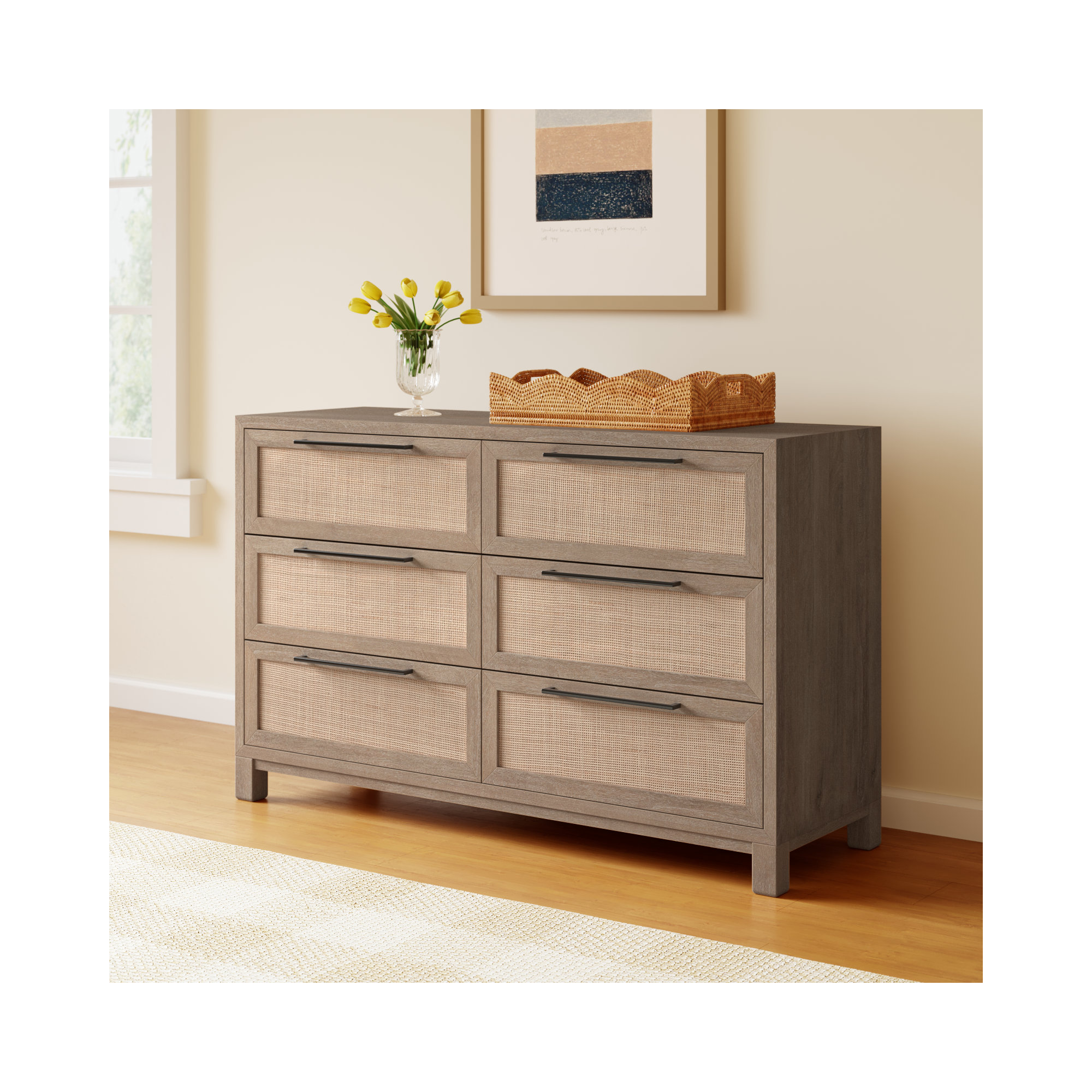 Cara 6 - Drawer Cane Dresser