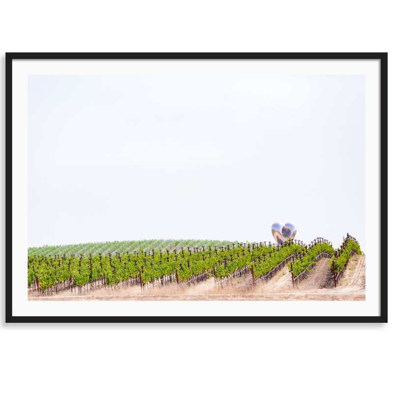 I Love Sonoma Print by Carly Tabak, Black Wood, 25" W x 18" H