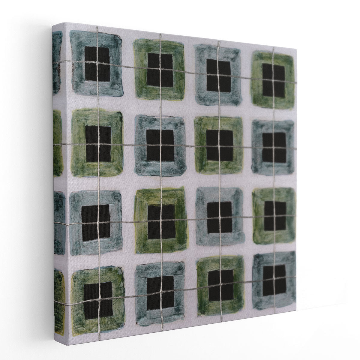 Gracie Oaks Metallic Plaid II - Canvas Print Wall Art | Wayfair