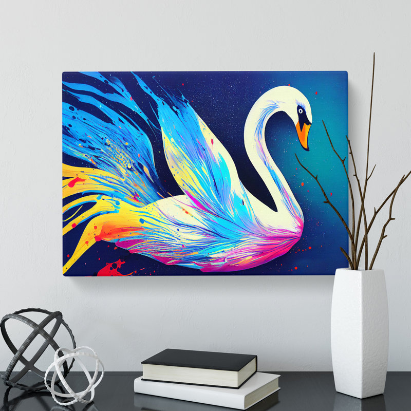 Swan Splash Vol.6 Abstract - Wrapped Canvas, 50cm H x 76cm W x 3cm D