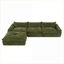 Canapés modulaires | Canapé 116 pouces 116 pouces pour 4 pièces, sans assemblage | Chenille | Vert sauge