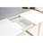 Square Metal Legged Kitchen Table In Antique White For Practicality, Top, 69.86" W X 31.5" D 29.5" H, Extendable Function Modern Dining With Shape And Legs, Home Decor