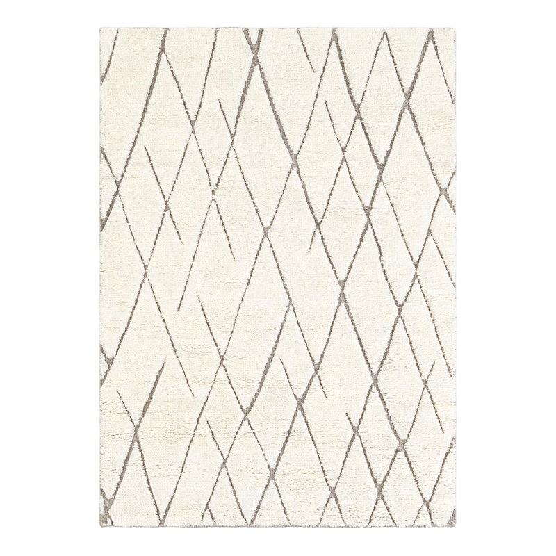 Tureka Hand-Knotted Wool Geometric Area Rug , Rectangle 4'1" x 6'1"