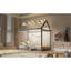 Lit simple en bois, gris
