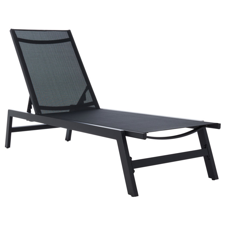 Caela Outdoor Chaise Sunlounger, Black