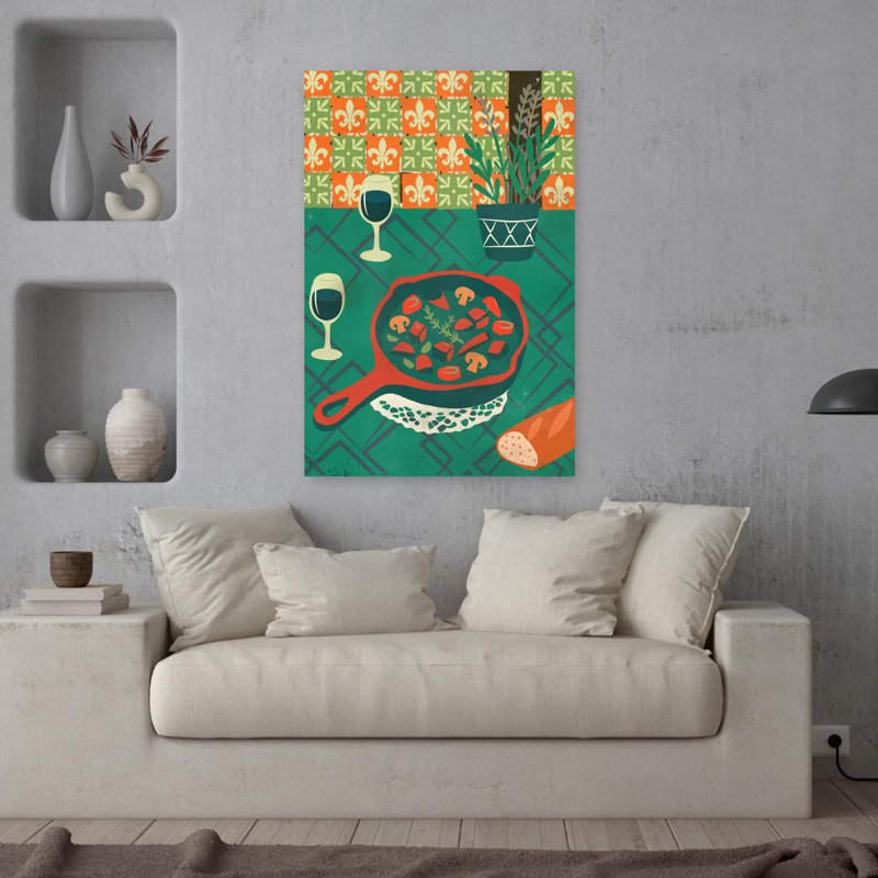 Cozy French Dinner by Nicholas - Wrapped Canvas Print, 91.44 cm H x 60.96 cm W