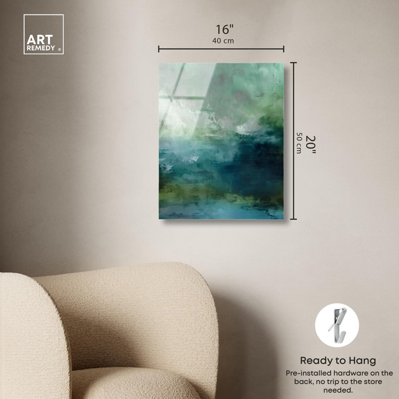 «Green and Blue Mist», reproduction sur acrylique par Art Remedy, H 20 po x l 16 po