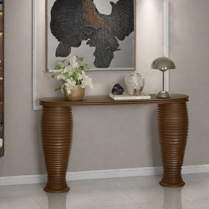Console en bois massif de style chinois, H 33,5 po x l 59,1 po x P 11,8 po