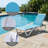 Kozyard Outdoor Chaise Lounge Chair, Full Flat Adjustable Patio Lounger with Aluminum Frame & Resin Legs, Textilene Fabric for Poolside, Backyard & Beach (Aqua, W/O Table)-1698588203