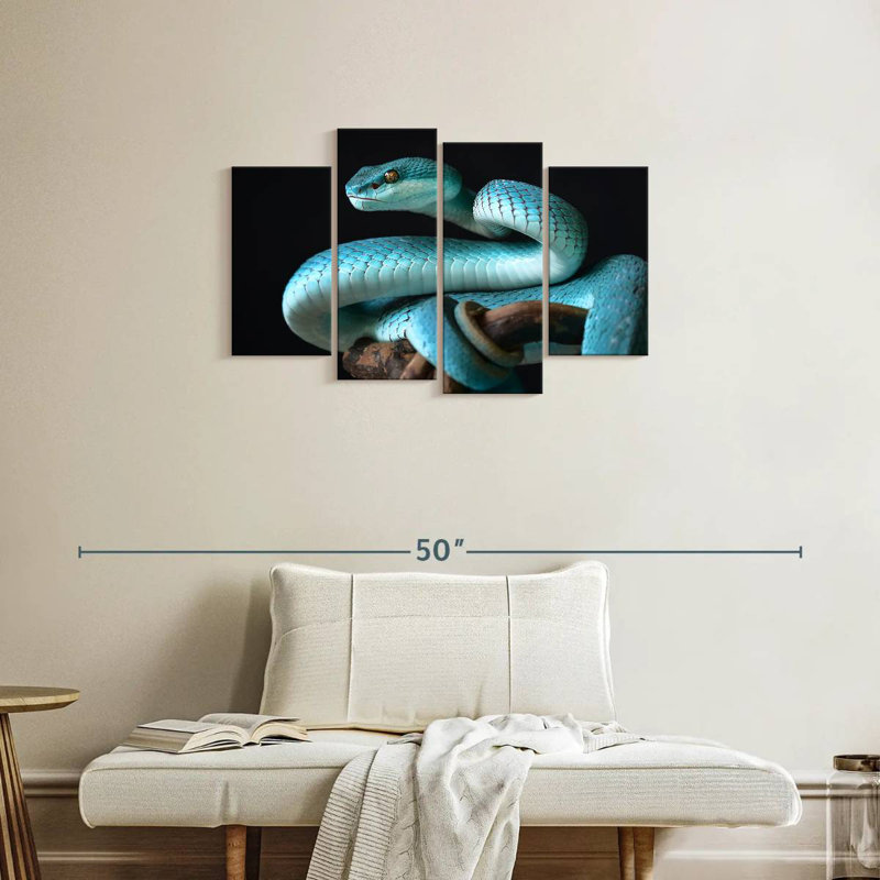 Brampt Blue Sunda Island Pitviper, 22" H x 36" W