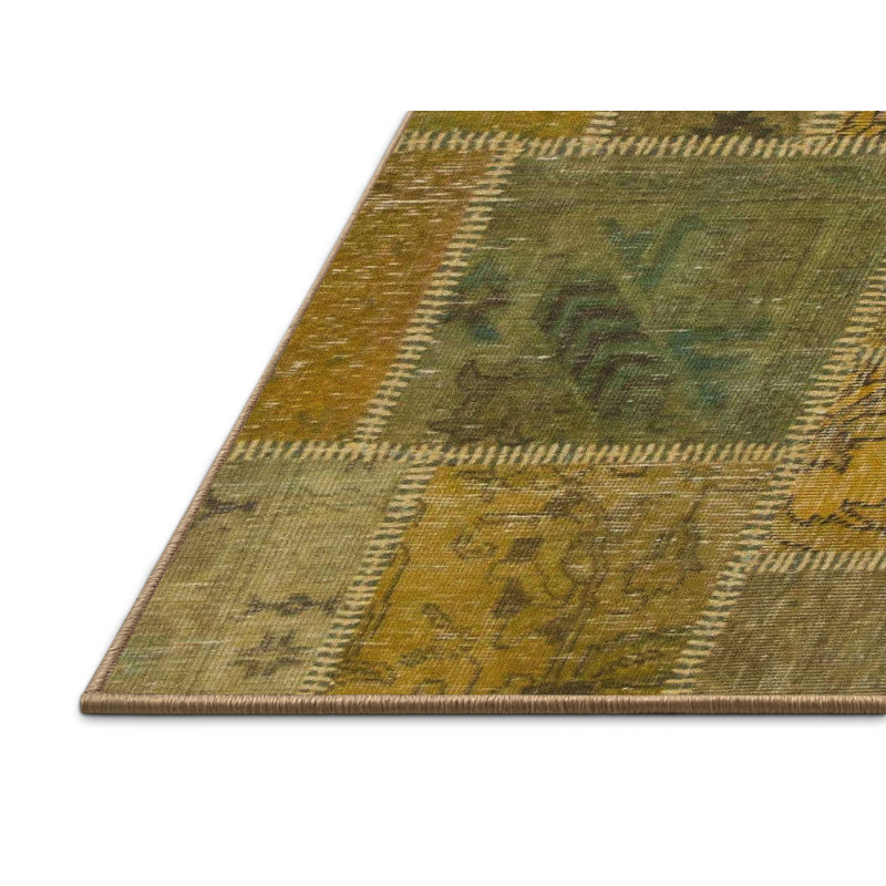 Tapis décoratif multicolore à motif abstrait, Rectangle 6 pi x 9 pi