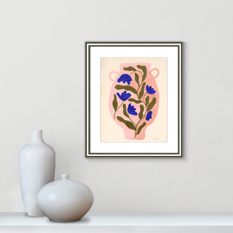 Vase n ° 01 par Camilla Bergqvist, H 20,25 po x l 17,25 po x P 0,875 po, Impression encadrée argentée classique avec pass