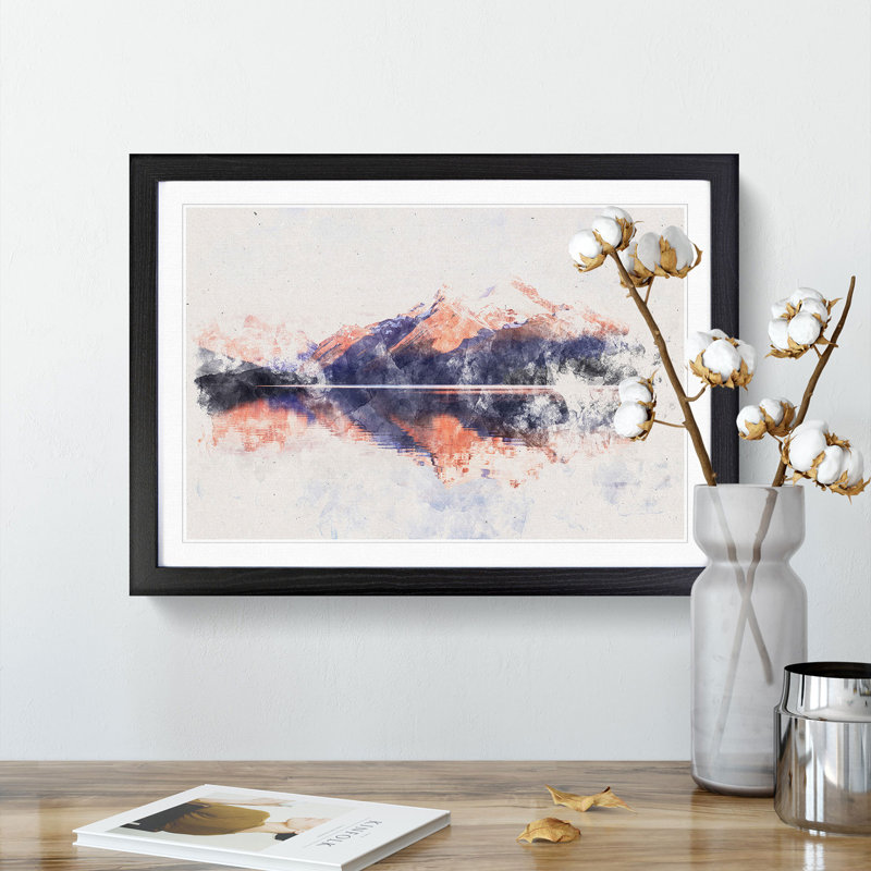 Mountain Sunshine in Canada - Picture Frame Graphic Art Print, Black Framed, 33cm H x 45cm W x 2cm D