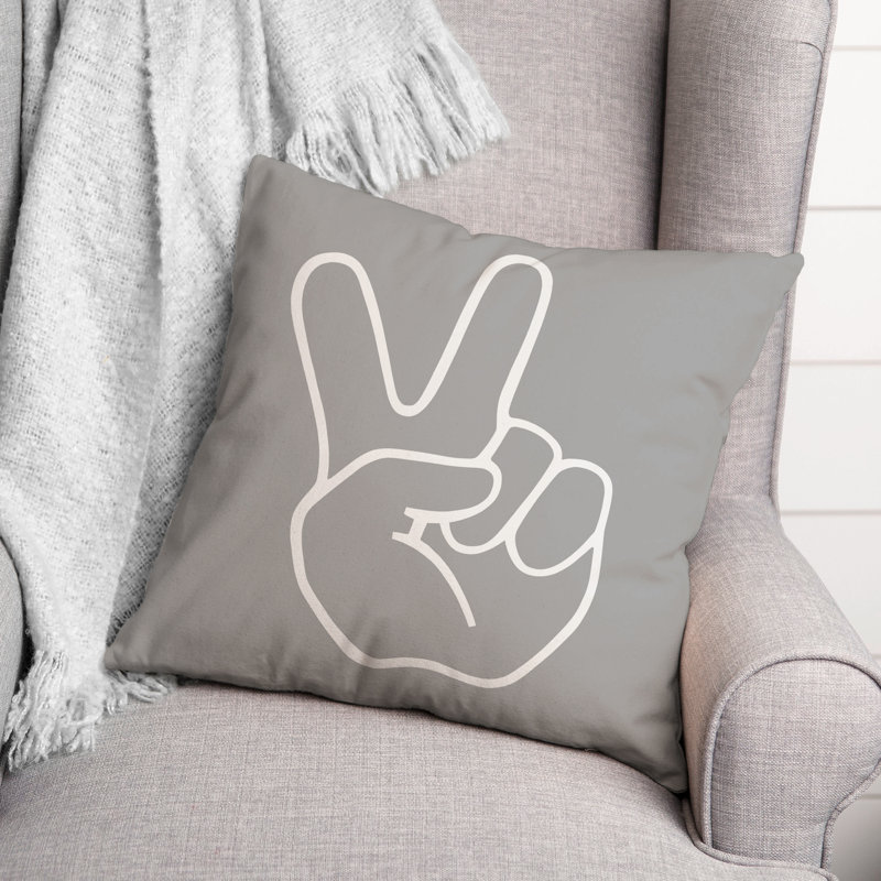 Throw Pillow, 16" x 16", Gray
