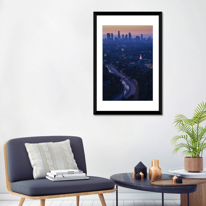 «Highway 101 at Dawn», Hollywood Freeway, Los Angeles, Californie - impression, H 40 po x l 26 po x P 1,5 po