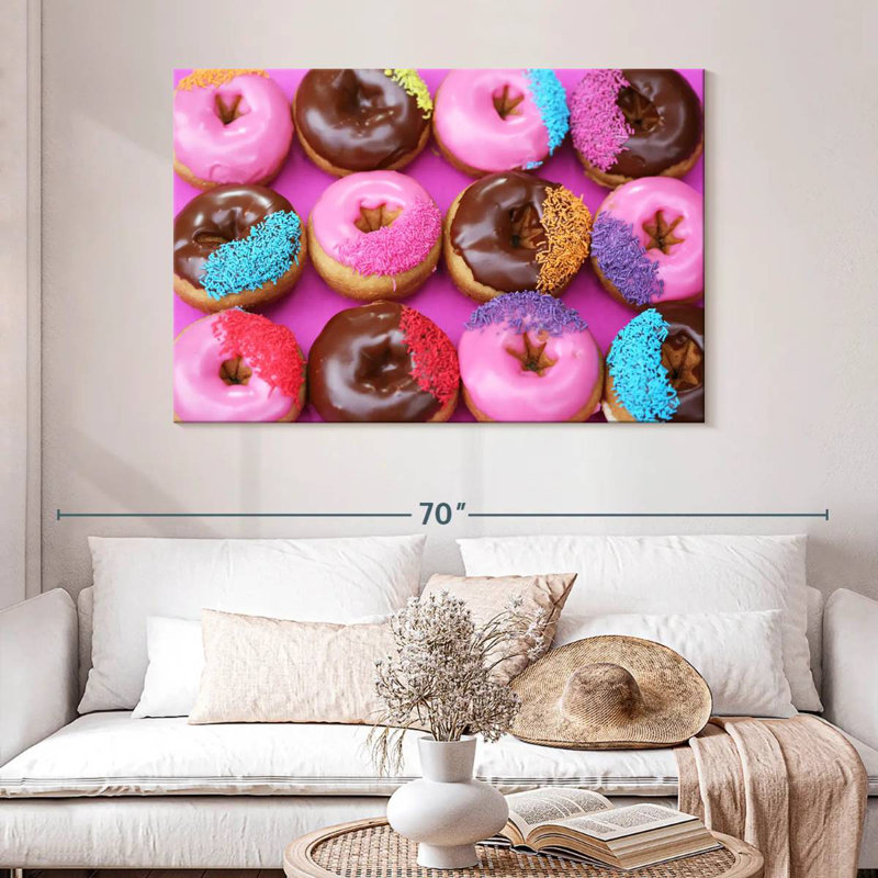 Yarlin Sprinkled Donuts, 32" H x 48" W