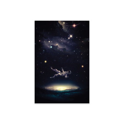 Astronaut Falling in Galaxy by Gen Z - No Frame Painting