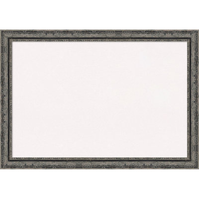 Filigree Matte Black Framed Corkboard, White Cork Bulletin Board, Organization Board, Pin Board