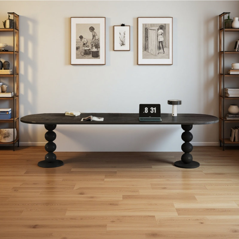 Bureau moderne de style nordique, H 29,53 po x l 78,74 po x P 23,62 po