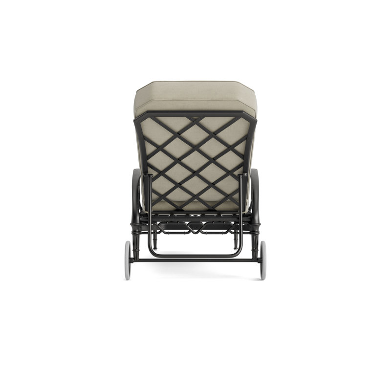 Calcutta Outdoor Chaise Lounge, Fusion Charcoal, Textured Pewter