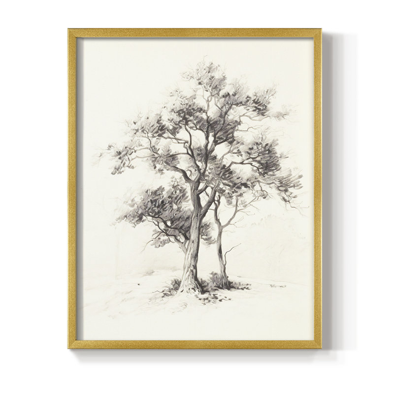 «Vintage Landscape I», reproduction encadrée - bois massif, H 21 po x l 17 po, Doré