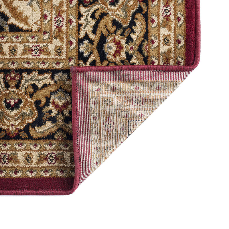 Tapis oriental rouge / beige Clarence, Tapis de couloir 2 pi 3 po x 7 pi 3 po