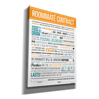 «Roommate Contract» par JJ Brando, art mural sur toile