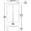 Table d'appoint ronde avec garde-corps anti-déversement, conception à piédestal mince à deux niveaux pour le salon et la chambre à coucher, table d'appoint facile à assembler