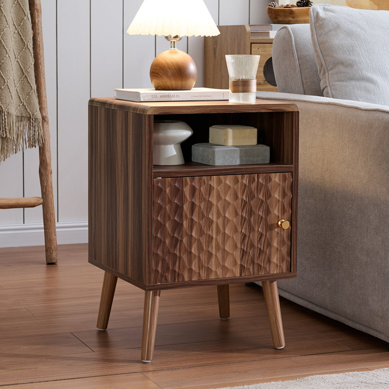 Table de chevet pour table de chevet (ensemble de 2), Brun