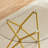 35.4-Inch Round Tempered Glass Dining Table, Suitable For 1-4 People, Space-Saving Small Kitchen Dining Table, Equipped With Sturdy Metal Table Legs, Suitable For Dining Room, Living Room,Gold