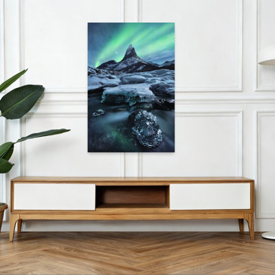 «The Coronation Dramatic Abstract Contemporary Landscape Mountain», reproduction d'art murale