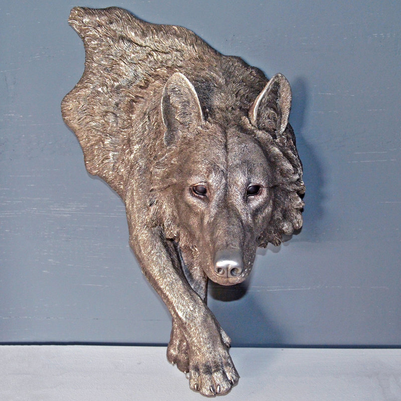 Wolf Silver Animal Statement Wall Décor