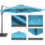 Parasol de patio octogonal en porte-à-faux décalé Mithun 11FT avec contrepoids inclus, parasol d'extérieur suspendu avec lève-manivelle, protection contre les rayons UV toutes saisons pour terrasse avec jardin et terrasse-1264814622