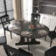 Table de salle à manger extensible avec plateau ovale et rallonge amovible-1653501510-1653501505