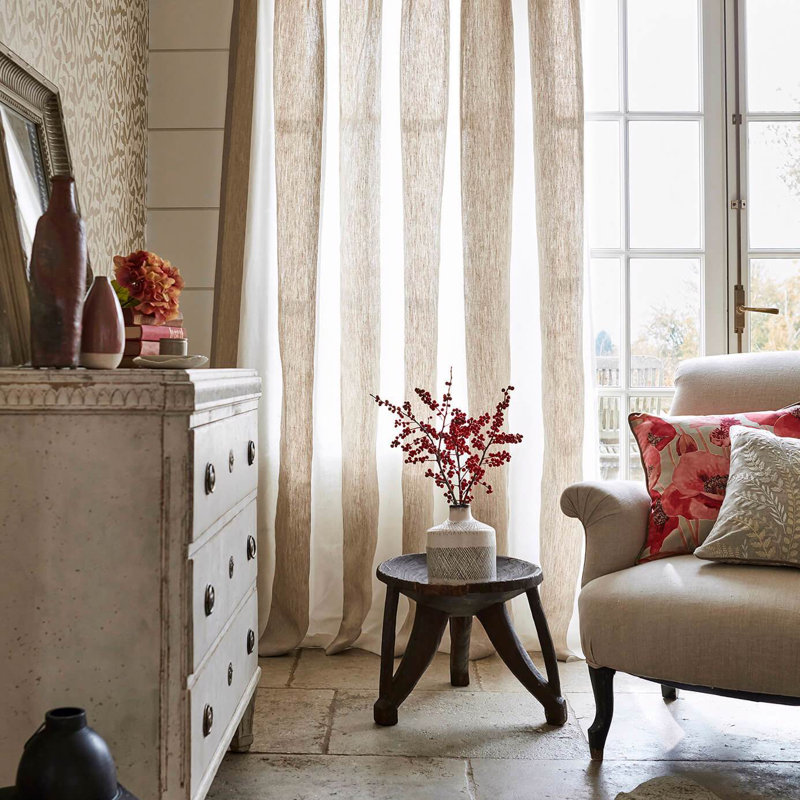Kielder Stripe Fabric, Dove
