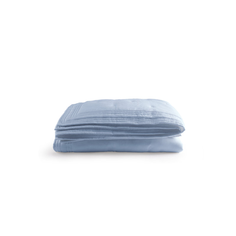 Tufted Quilt Coverlet, King, Sky