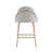 Gracie Modern Vegan Leather Upholstered Steel Counter Stool in Stone Gray and Gold-659403854-658843871