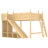 Wooden Loft Bed with Shelves, Wardrobe & Detachable Slide-125006285-125006287