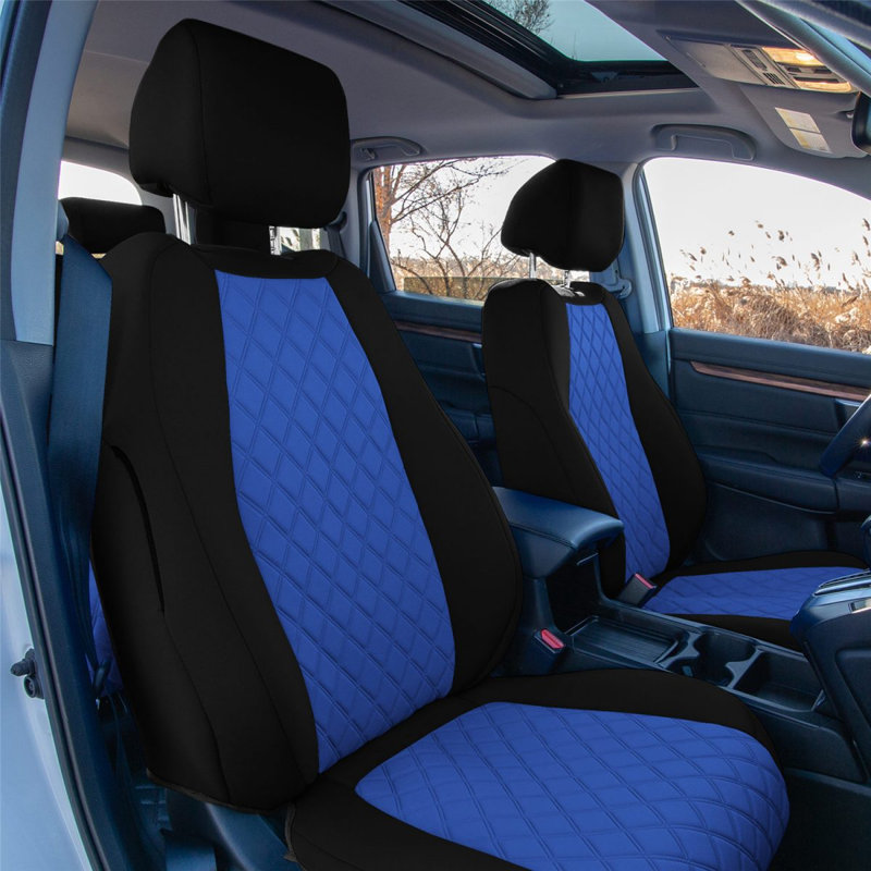 Housses de siège avant en néoprène sur mesure pour les modèles CR-V LX, EX et EX-L 2017-2022, Bleu