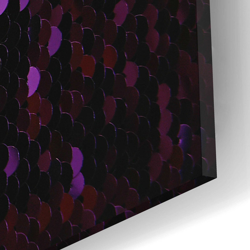 «Betta Sequins» par Inconnu, art mural en verre acrylique, H 12 po x l 16 po x P 0,13 po