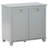 HOMCOM Tilt-Out Laundry Sorter Cabinet, Bathroom Storage Organizer with Two-Compartment Tilt-Out Hamper, Gray-1880044601