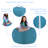 Kids Bean Bag Chair Cover - Stuffed Animal Storage & Toy Organizer with Zipper - Plush Storage Kids Bean Bag Cover only for Toddlers and Children's Rooms - Organizes Pillows, Blankets, and Stuffies - Multiple Colors, Sizes, and Fabrics-51574526-51574540