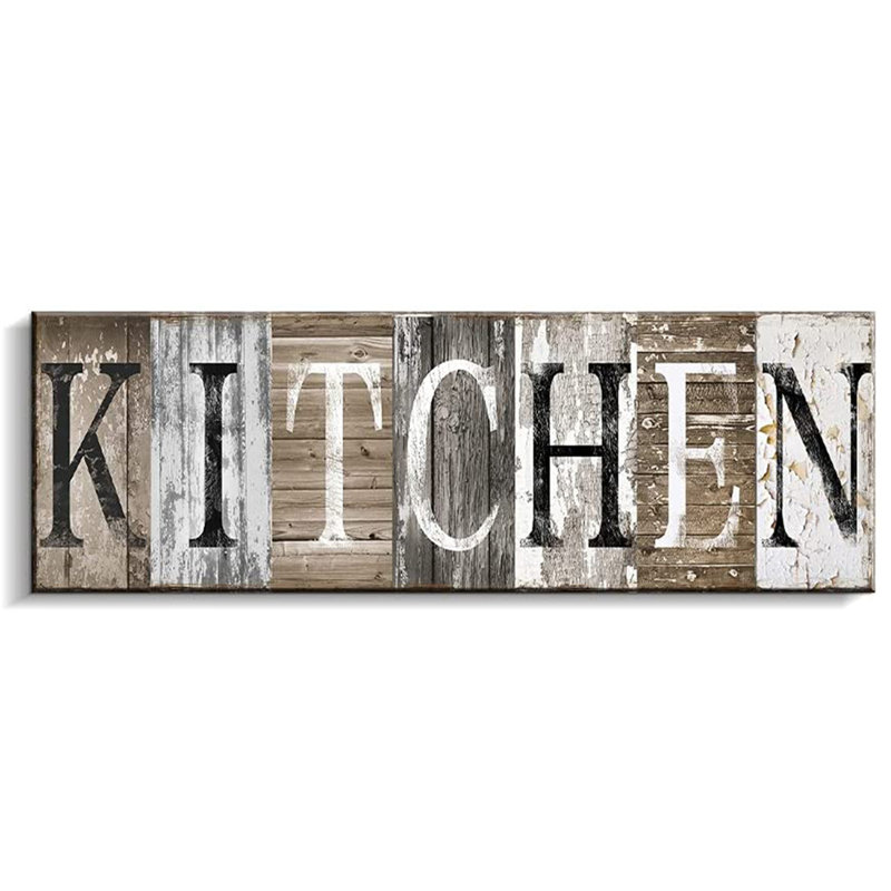 Rustic Farmhouse Natural Wood Kitchen Wall Sign