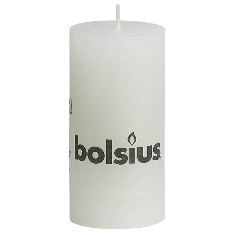 Bolsius Rustic Pillar Candles 100 x 50 mm, White