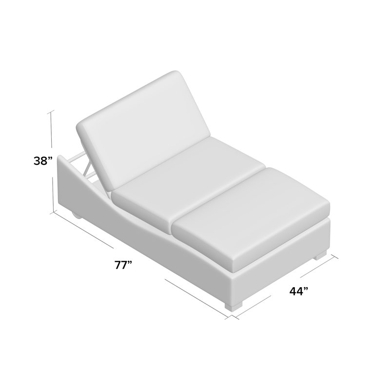 Montecito Outdoor Chaise Lounge , Cushion Included, Denver Scarlett Sunbrella®