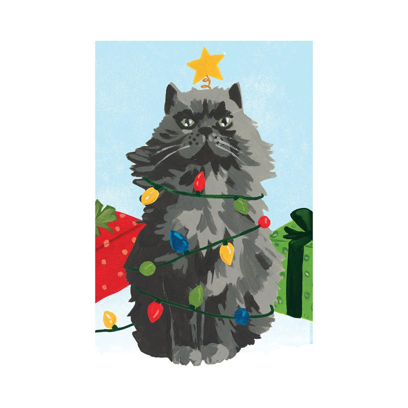 Meowy Hissmas I by June Erica Vess - Wrapped Canvas Painting, 66.04 cm H x 45.72 cm W
