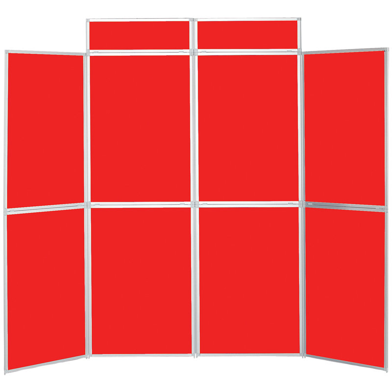 Free-Standing Bulletin Board, Alfa Red, 200 cm H x 280 cm W