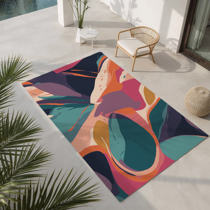 Tapis intérieur et extérieur Chroma Stream, Rectangle 1 pi 6 po x 2 pi 6 po